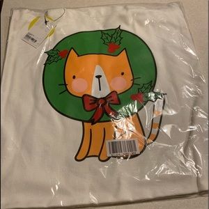 Christmas canvas tote NWT